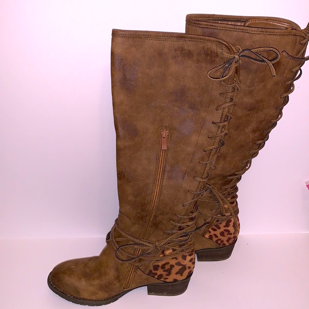Leopard Tall Boots